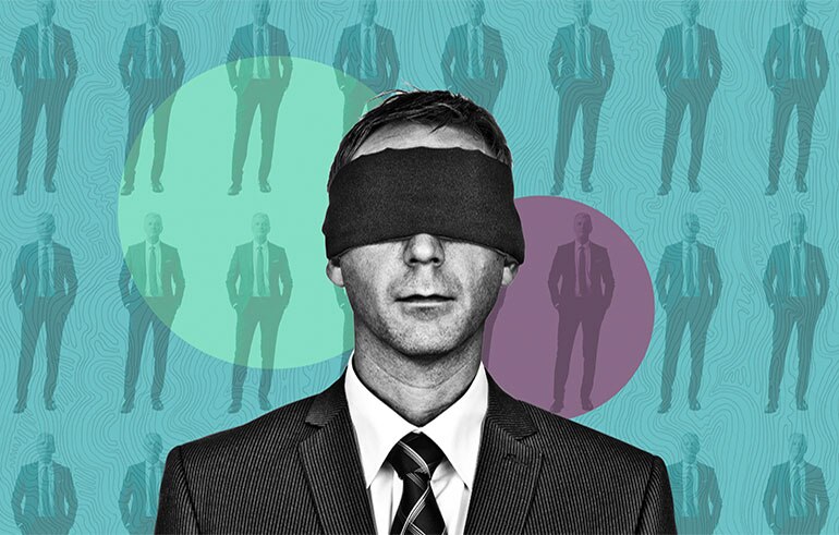 Man Blindfolded