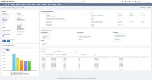 netsuite vendor management dashboard