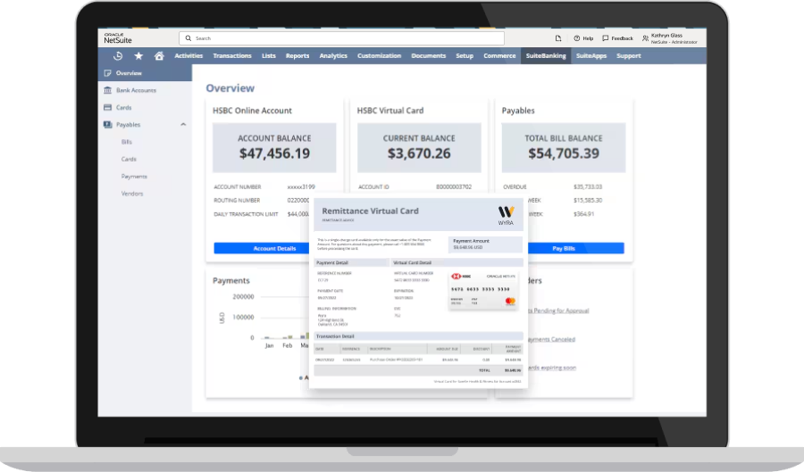 NetSuite Payment Automation dashboard