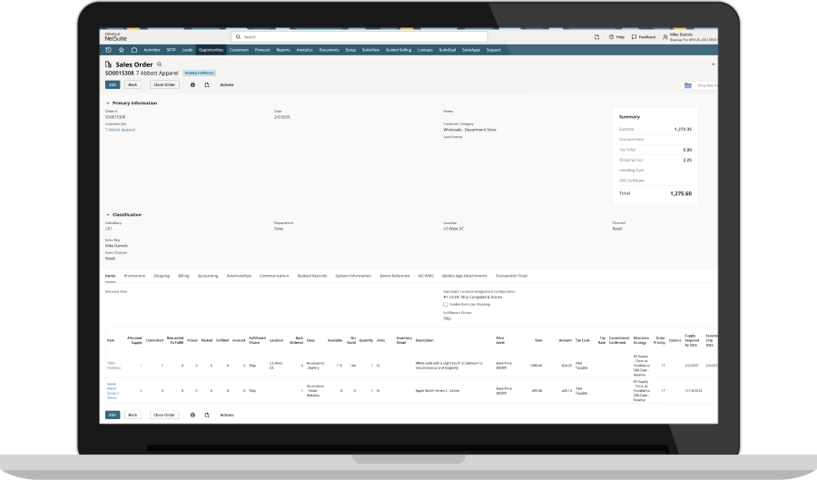 sales order management