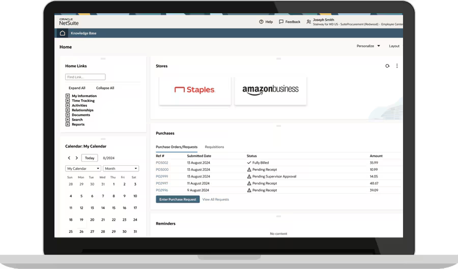 NetSuite Indirect Procurement Dashboard