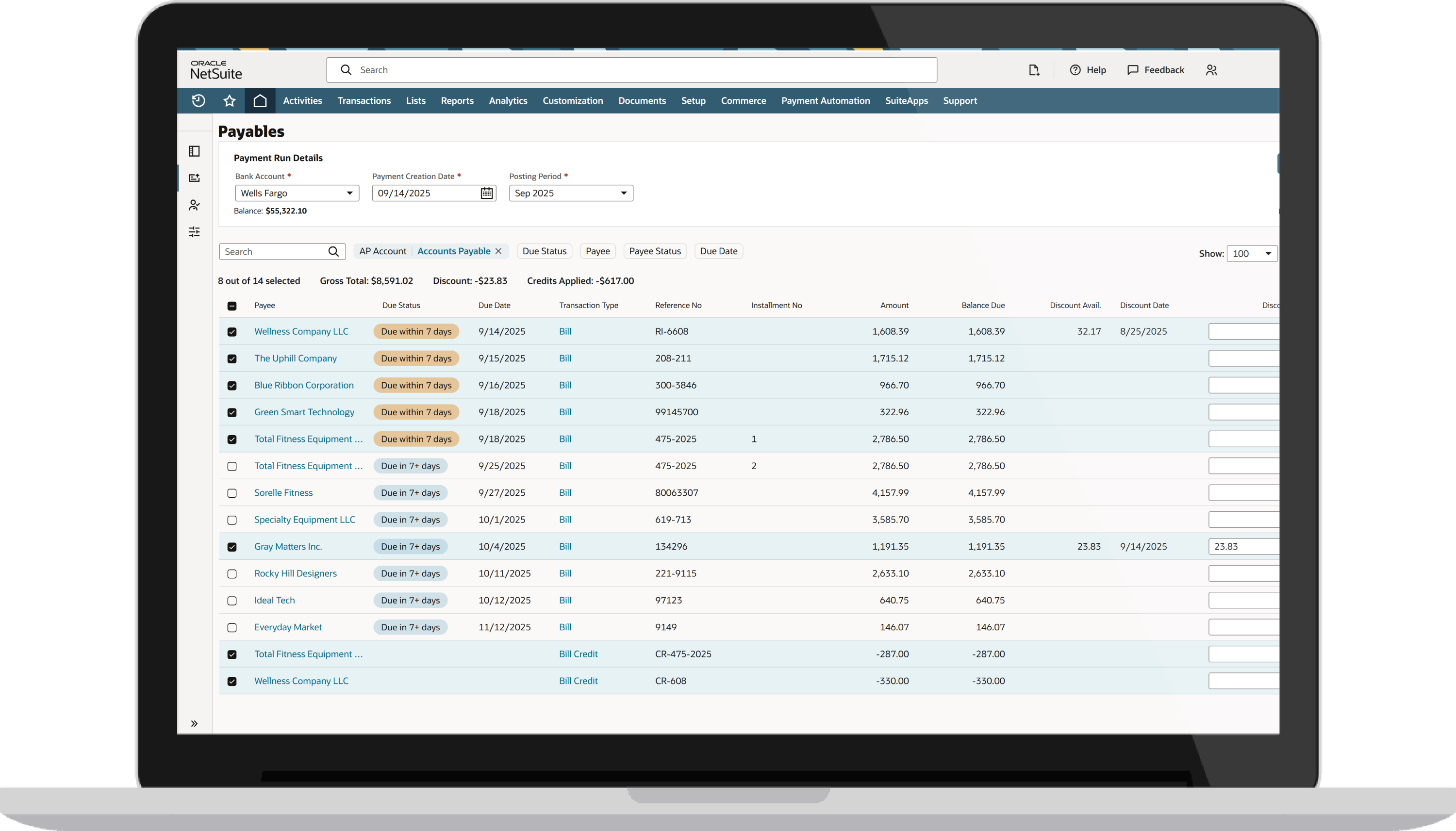 Payment automation Dashboard