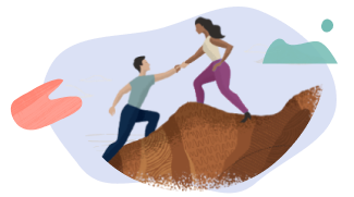 two people in hill